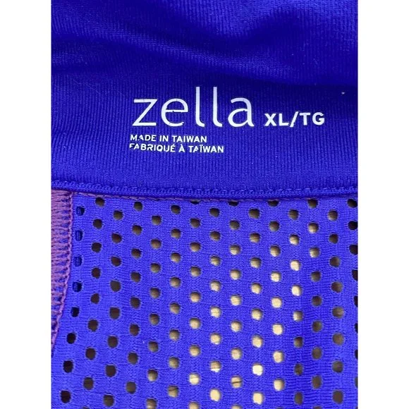 Zella Double Mesh Workout Track Jacket Purple size XL Slimming Cooling - Picture 4 of 16
